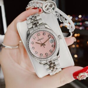 Đồng hồ Madocy M81697 chính hãng nữ mặt hồng dây thép 31mm