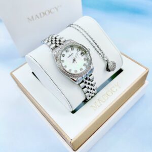 Đồng hồ Madocy M81697 nữ chính hãng mặt tròn silver 31mm